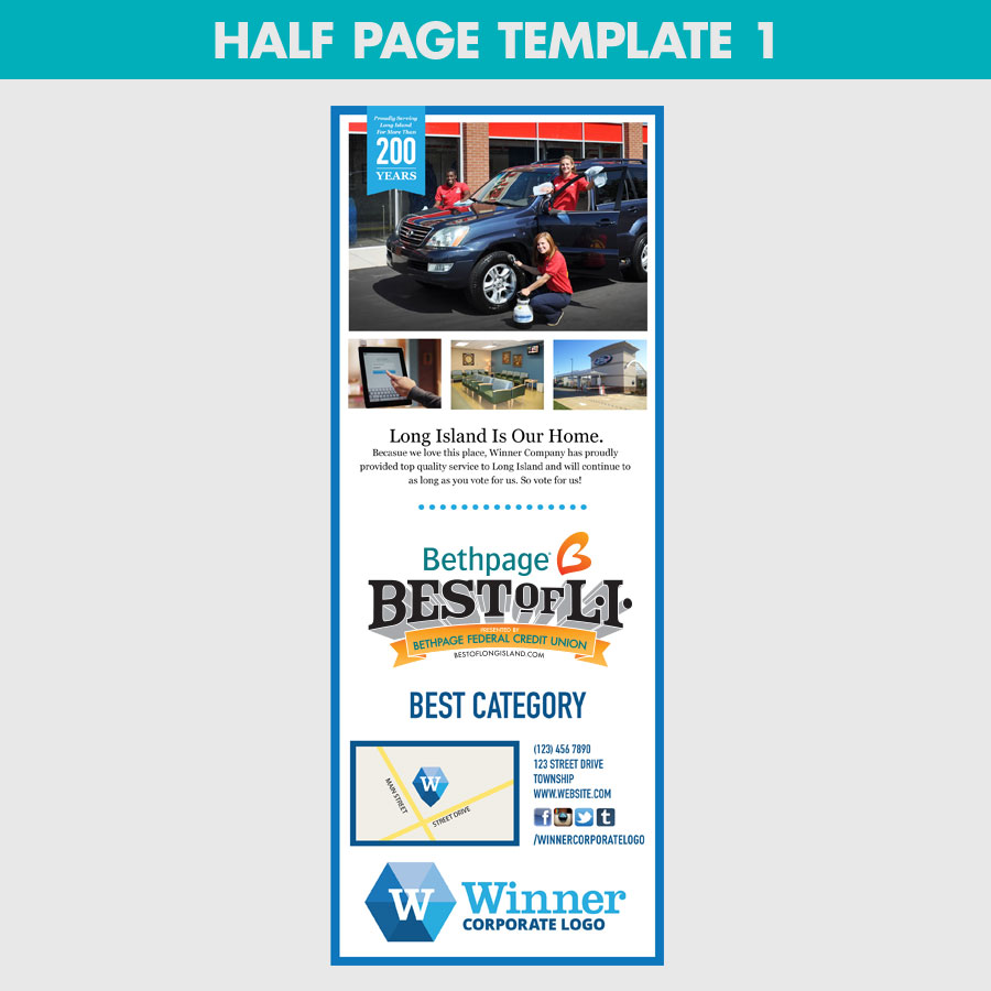 half page template 1