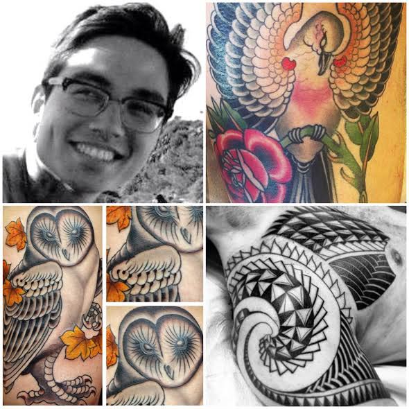 Lark Slider owl tattoo dove tattoo and spiral