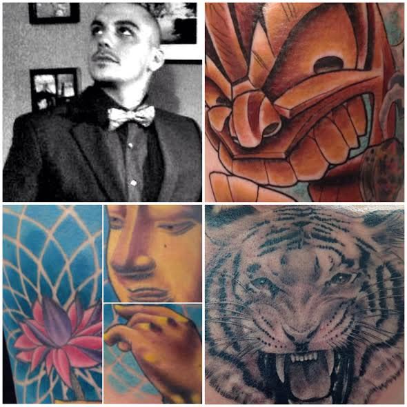 Lark Slider art with tiger tattoo