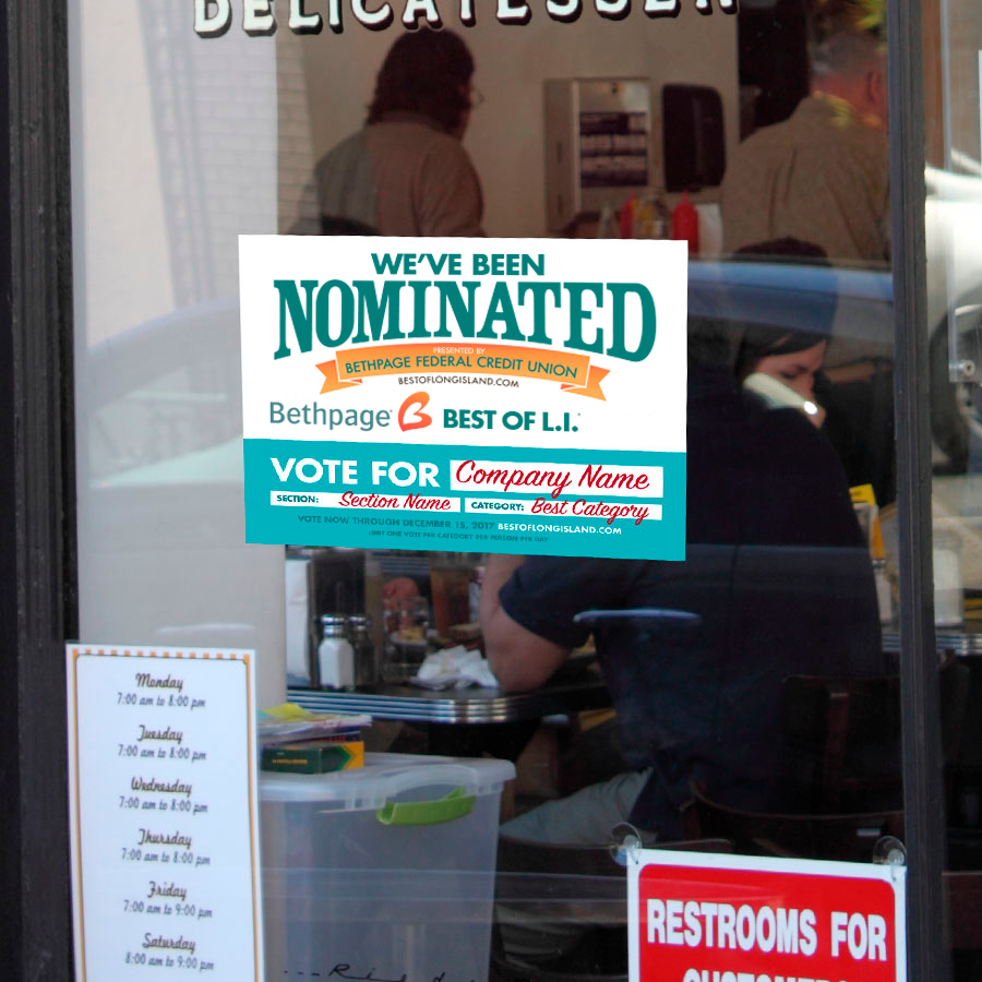 You've Been Nominated Card Window